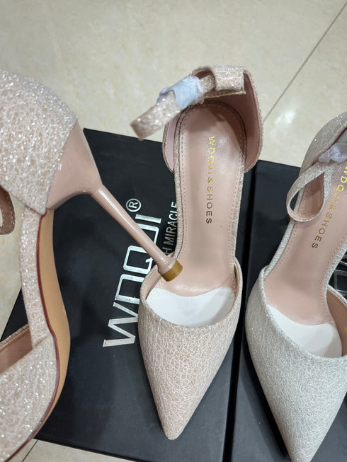 Luxury Shimmer Embellished Pointed Toe Stilettos